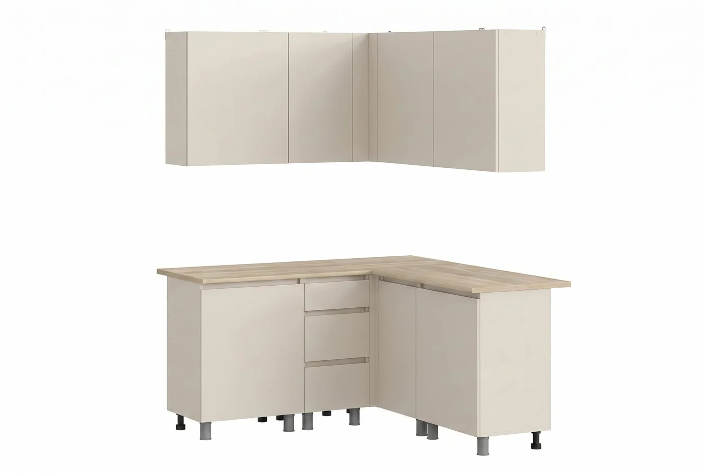 ARNIKA Кухонный гарнитур угловой "Рика" со столешницей 84х40 см, меланж